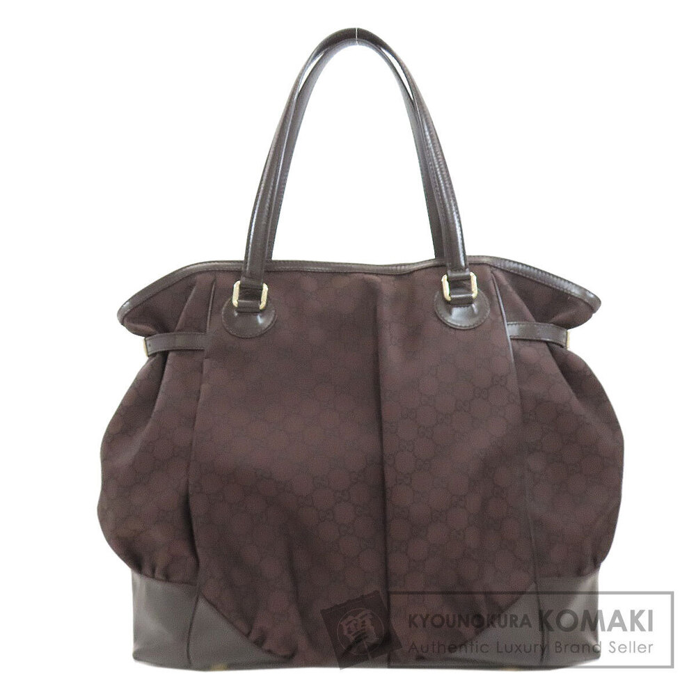 Gucci GG brown GG Full Moon Tote GG monogram leather flat leather